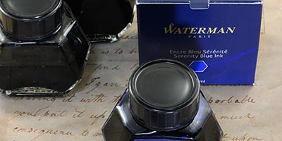 Waterman, one of the safest inks to use in a fountain pen.